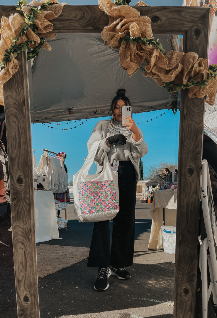 Embroidered Hmong Boho Tote Bag